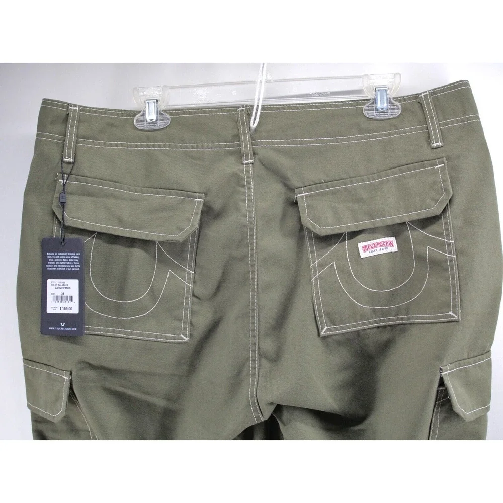 True Religion Olive Cargo‎ Pants Mens Size 36 New With Tags Straight Leg